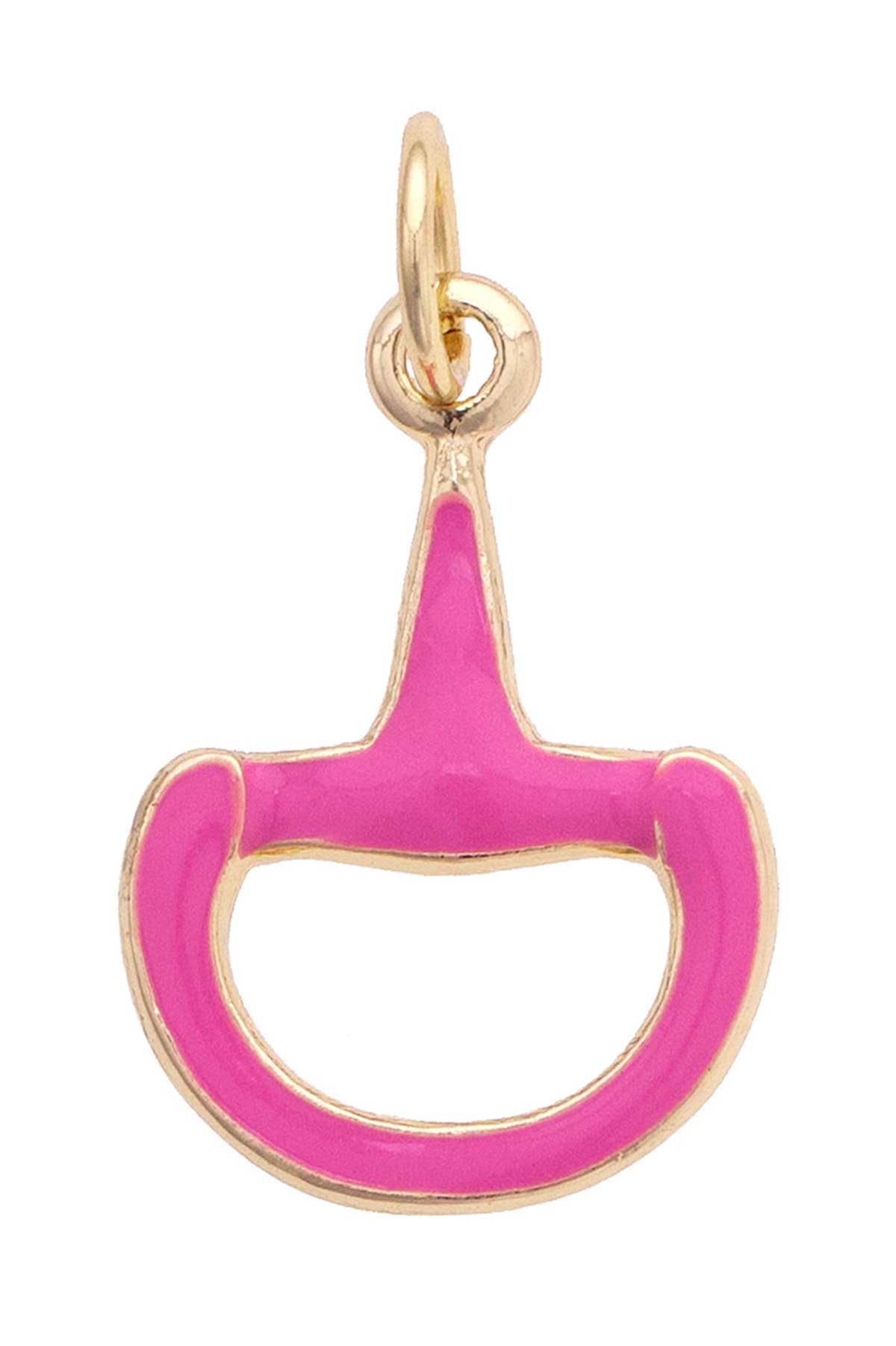 Horsebit Charm in Hot Pink
