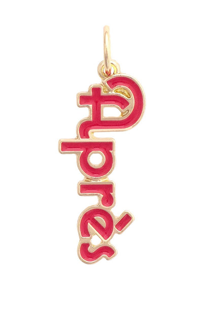 Après Enamel Script Charm in Red
