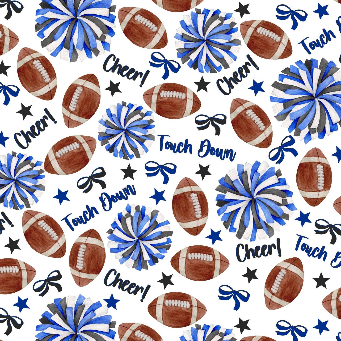 Royal Blue and White Game Day - Champagne Collection