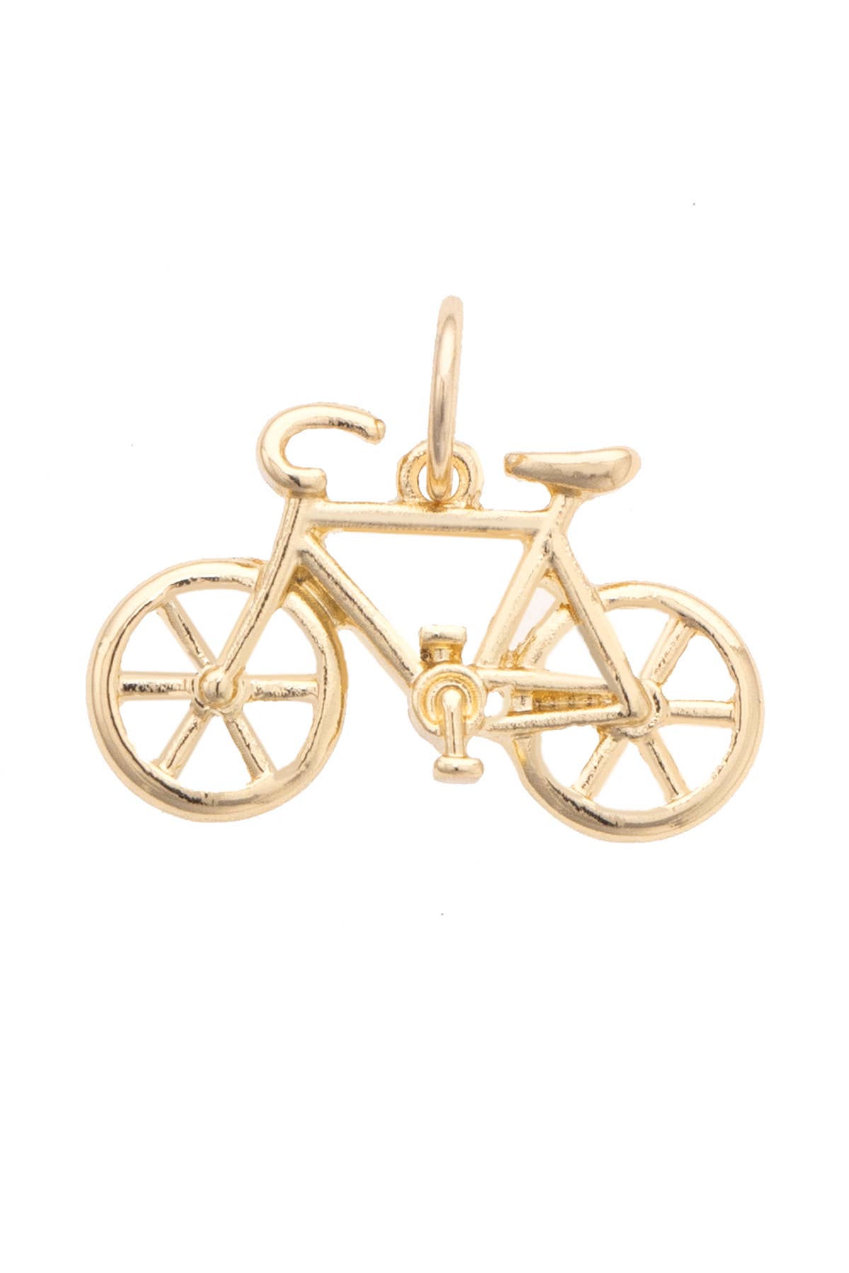 Bicycle Charm in Shiny Gold
