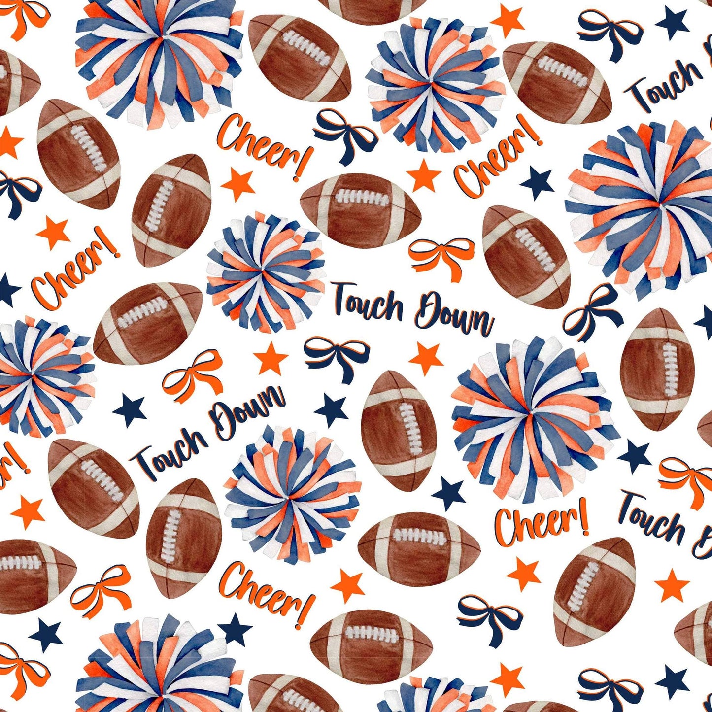 Navy and Orange Game Day - Prosecco Collection