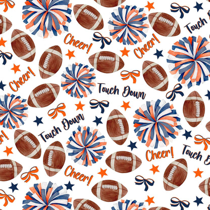Navy and Orange Game Day - Prosecco Collection