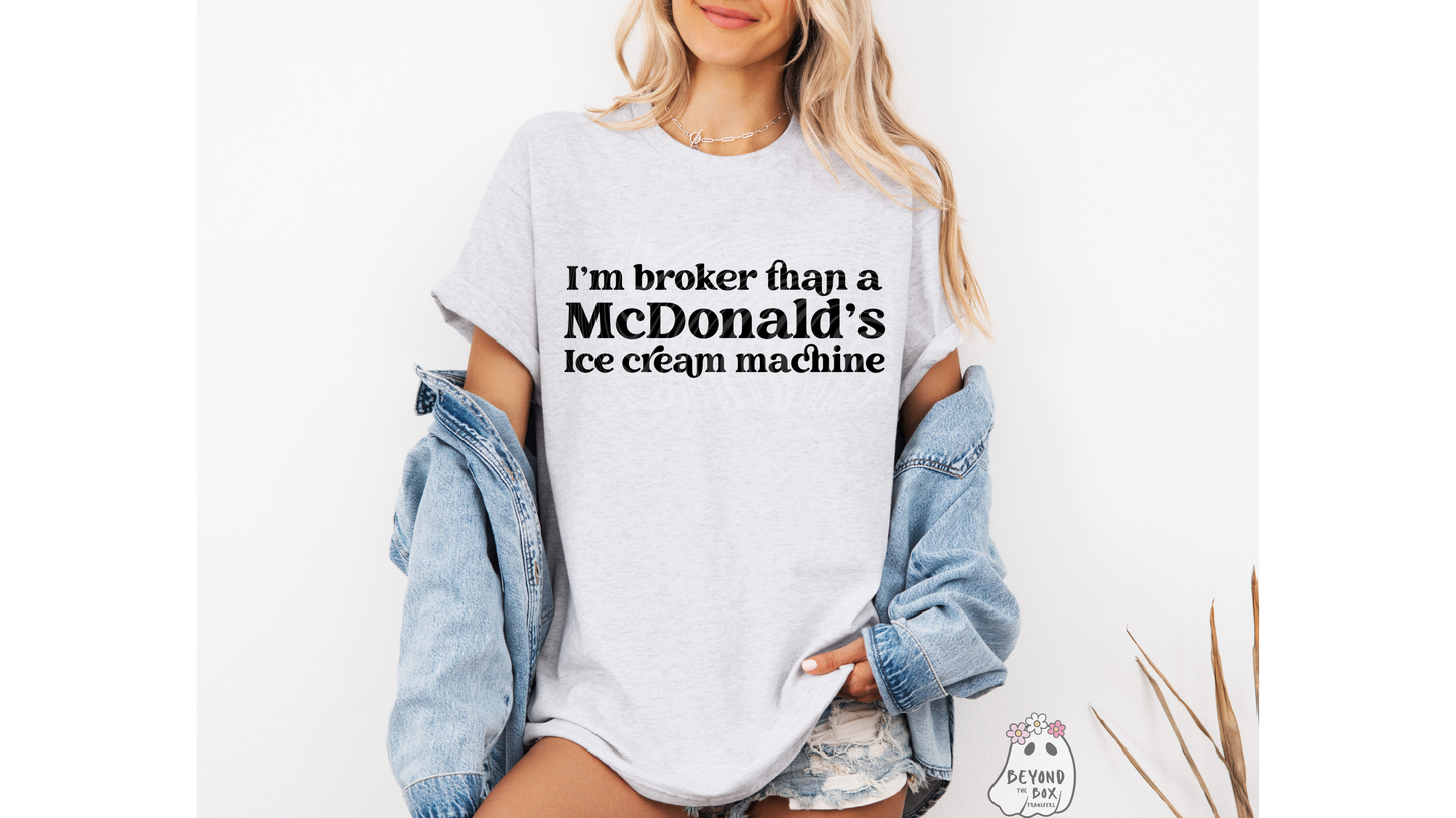Broker Than a Mcdonalds Ice cream Machine