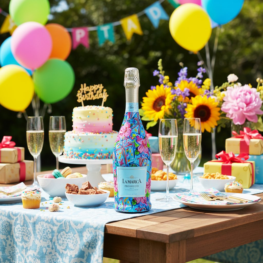 Preppy Happy Birthday Brushed Presents- Prosecco Collection