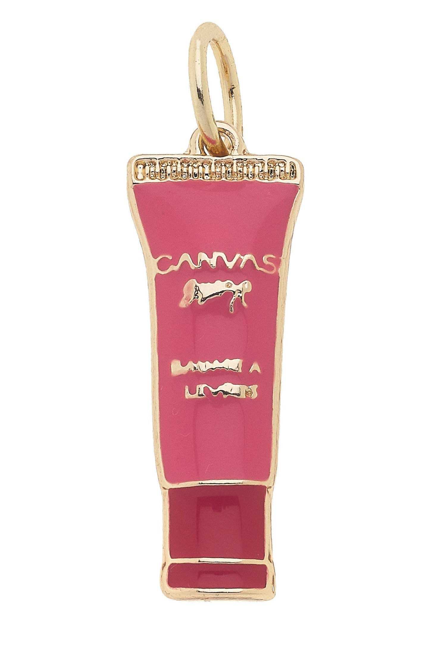 3-D Canvas Lip Balm Charm in Fuchsia
