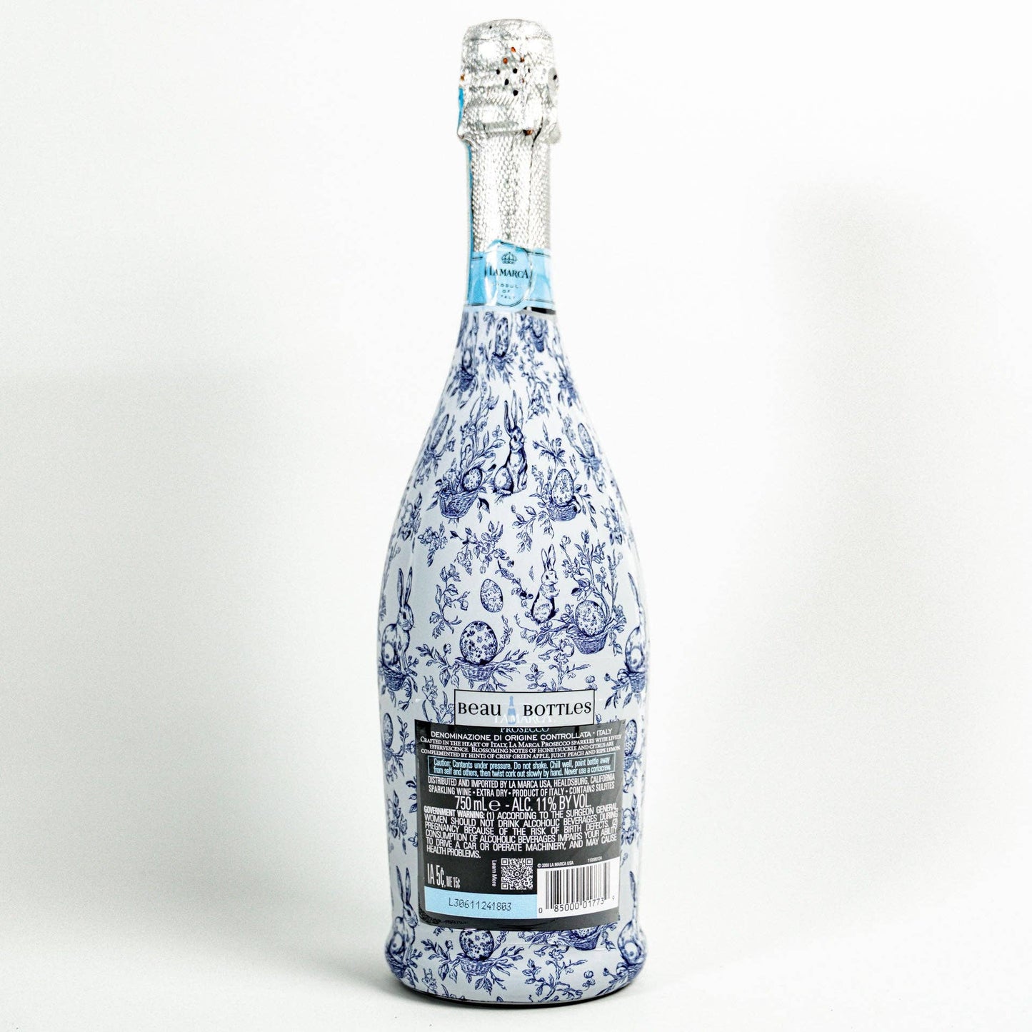 Blue Easter Bunny Toile- Prosecco Collection
