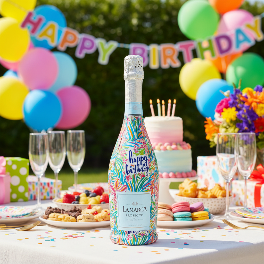 Happy Birthday Floral - Prosecco Collection