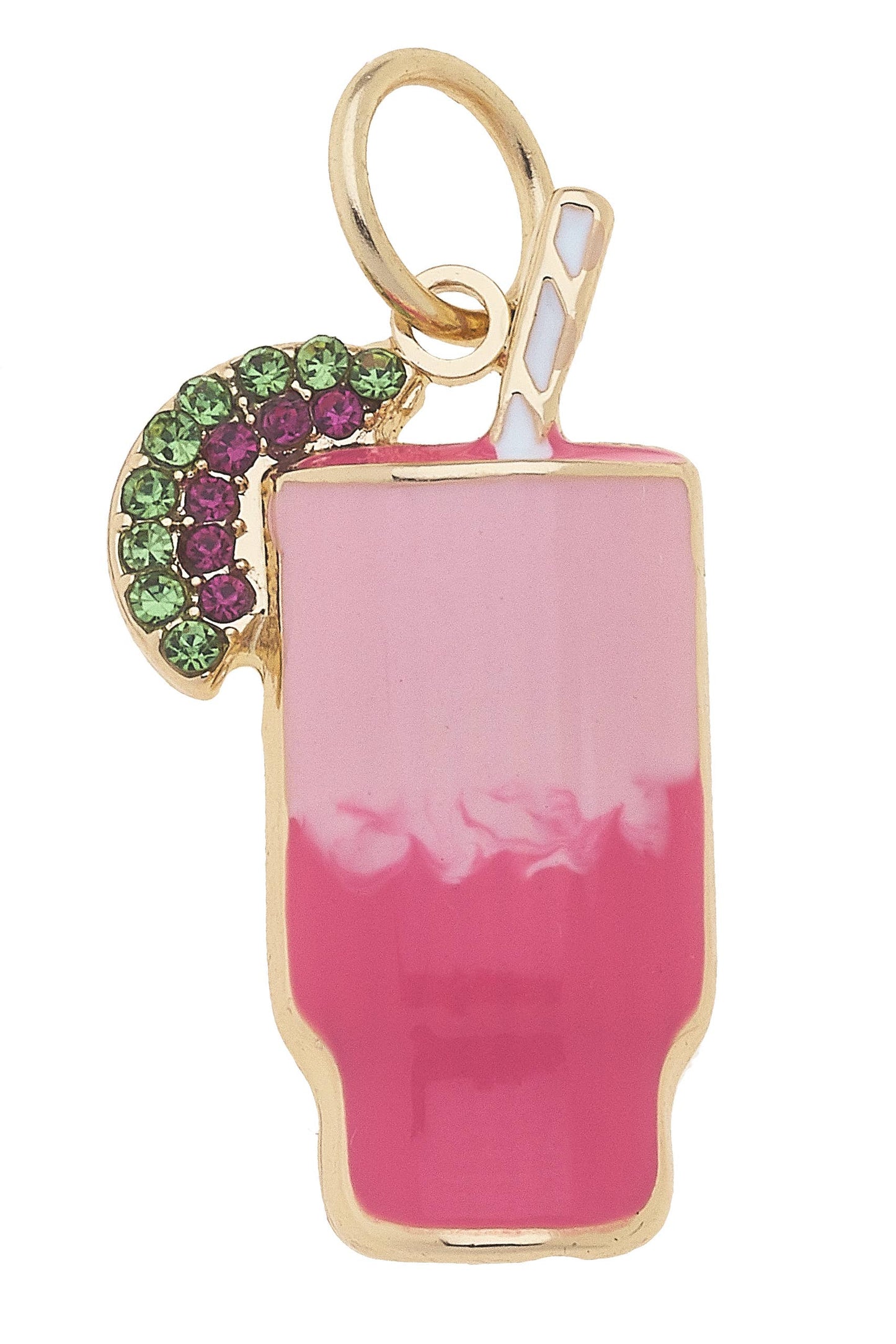 Pave Cocktail Charm in Pink Ombre